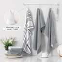 Homaxy Premium Kitchen Towels(18x 28, 6 Pack), Large Cotton 380 GSM Kitchen Hand Towels, Soft and Absorbent Terry Dish Towels, Multipurpose Tea Towel Set with Hanging Loop, Grey, 18 inches by 28 inches