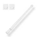 SOALARMON 15.7 to 54.7 Inches, Small Spring Tension Curtain Rod, No Drill Curtain Rods for Windows, Bathroom, Closet, Non-Slip, Anti-Rust, 0.63" Diameter, White, 1 piece