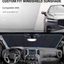Pigenius Windshield Sun Shade for BMW X3 (G01) 2018-2023, Fits xDrive30i M40i X3 M. Reflective Aluminum Film Front Window Sunshade - BLAZBLOCK