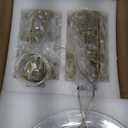 2-Lights Modern Crystal Pendant Lights for Kitchen Island LED Dimmable Glam Pendant Lighting Chandelier for Dining Room Hallway Corner Lamp Gold