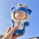 (2 Pack) Clothes for LABUBU 17cm Doll (NO Dolls), Outfits for LABUBU, Faking Animal Style Outfit Jumpsuit Blue Shark & Pink Shark Costume for LABUBU Dolls, (Doll Not Included)