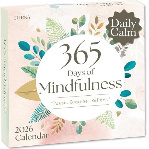 2026 Mindfulness Daily Desktop Calendar | Day To Day Tear Off Calendar with 365 Positive Affirmation Exercises for a Year of Calm Self Care, Box Calendar Gift For Women, Christmas Stocking Stuffer Gift for Home or Office 2PACK