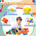 42PCS 1.2inch Magnetic Building Blocks Cubes for Kids 5+, Montessori STEM Toys Magnet Stacking for Learning Educational Autism Sensory Autistic Airplane Travel Activities Car Toy Gifts for Boys Girls