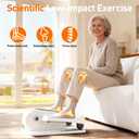 DamKee Under Desk Elliptical Exercise Machine, Electric Ellipse Leg Exerciser as Seen on TV, 15 Speeds Foot Exerciser While Sitting for Seniors, Portable Seated Pedal Exerciser for Home Office, Gifts