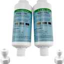 Bidet water filter for electronic bidet seats, Toilet water filter system, compatible with 1/2" 1/4" 3/8" Bidet hose (2 Filters + 2 Adapter)