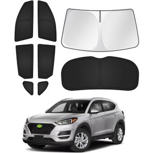 Sunshades for Hyundai Tucson 2016-2021 Accessories Windshield Sun Shade Side Rear Window Shade Cover Sun Visor Shield Privacy Protection Keep Vehicle Cool Black 8PCS