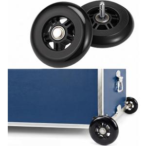 Timtin 2 Pcs 4" Camp Trunk Wheels Removable Easy to Install with Storage Pouch for Summer Camp Trunk with Wheels, and Secure College Dorm Storage Chest