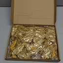 Waydress 36 Pieces Bow Decor, Christmas Tree Bow Ornament, Glitter Ribbon Bowknot for Wreath Garland, Party Crafts Home Decoration, 3 Sizes 4.3 x 4.7, 5.1 x 5.5, 6.3 x 6.7 Inch(Gold)