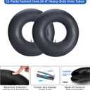 (2-Pack) Fastvert 16x6.50-8 / 16x7.50-8 Heavy-Duty Inner Tubes with TR-87 Bent Valve Stem Compatible with Lawn Mowers, Tractors, Wheelbarrows& More