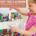 2 x Hadley Designs Desk Name Tags for Classroom - 25 Student Desk Name Plates for Classroom Decor, 9x3 Pastel Nametags Cubby Labels Teacher Supplies, 1st 2nd 3rd Grade Kindergarten Preschool Must Haves