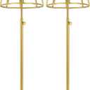 uxcell Metal Hat Display Stand 2 Pack Adjustable Tabletop Hat and Wig Rack Holder for Baseball Cap, Fedora Hat, Cowboy Hat - Gold