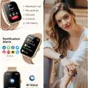 Smart Watch for Women with Blood Pressure Monitor, 2.06" AMOLED Display, IP68 Waterproof Fitness Tracker, 118 Sports Modes, Heart Rate/SpO2/Sleep Monitor, Gift for Her, Compatible with Android iPhone