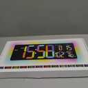 Large Digital Wall Clock 17.3", 15 Color Modes Led Large Number Digital Wall Clock, 8 Color Modes Night Lights, Auto-Dimming/DST, for Classroom Living Room Garage Gym Office, Gift for Senior Mom Dad