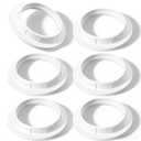 6 Pcs Lamp Shade Ring Replacement E26/E27 Socket Rings for Lamps White Light Socket Shade Ring Retaining Rings for Glass Lamp Shades Light Fixtures(OD 57.5mm, ID 38mm)
