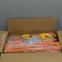 4 Pack Lumber Rack Wall Mount, Heavy Duty Wood Storage Racks, 6-Level System Organizer Shelving, 720 LBS Capacity Hanging Garage Shelves, Orange Brackets Utility Metal Shelf for Indoor and Outdoor