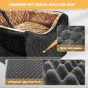 Dog Car Seat for Small/Medium Dogs, Memory Foam Dog Booster Seat, Travel Safety Per Car Seat with Washable Removable Cover, Storage Pockets for Dogs up to 35 lbs(BlackBrown)