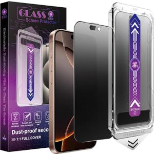 2 Pack Matte Privacy Screen Protector for iPhone 16 Pro Max 6.9-Inch Auto Dust Removal, No Bubbles,Anti-Spy Tempered Glass Film, Easy Installation