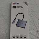 USB C to Dual HDMI Adapter 4K@30Hz, KOZYC USB C Hub Multiport Adapter with 2xHDMI, USB 3.0, 100W PD, Support USB C to HDMI Splitter Extended Display for MacBook Pro (MST is not Supported on MacOS)