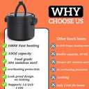 Electric Lunch Box, 33OZ Portable Food Warmer | 100W Rapid Heating & Leak-Proof 304 Stainless Steel | 3-in-1(Car 12V/24V & Home 110V) | Perfect for Work/Travel,On-the-Go,Ideal Gift for Men & Women