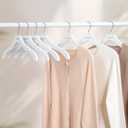 TOPIA HANGER Wooden Hangers for Women, Premium Sweater Hangers No Shoulder Bump, 360 Swivel Hook and Cut Notches Clothes Hangers for Sweater, Coat, Shirts, Hoodies, Dress, 12 Pack White CT84W