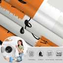 Modern Geometric Orange Gray Shower Curtain Abstract Hippie Art Printed Bath Curtain Waterproof Washable Fabric Bathroom Bathtub Decor Shower Curtain Set with Hooks 72x72 Inch