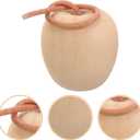 ABOOFAN Unfinished Wooden Apples 5pcs Wooden Crafts DIY Unpainted Fruit Shape Art Crafts for Color Painting Mini Peg Dolls