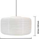 White Doughnut Lampshade(16.93inch/43cm) Cotton Paper Lampshade,Japanese-style Simple Foldable ceiling light, Suitable for Indoor Bedroom, Living Room and Room Decoration