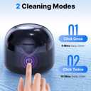 CXRUY Ultrasonic Retainer Cleaner - UV Dental Cleaning Pod Night Guard Cleaner for Dentures, Aligner, Braces, Toothbrush Heads, Jewelry (Black)