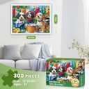 300 Piece Puzzles for Adults,Cute Dogs Jigsaw Puzzle for Adults Kids Seniors,Recycled Cardboard Dogs Large Piece Puzzle 300 Piece,Family Activity Great Gift for Family Friends 20.5 * 15 in
