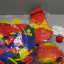 Yahenda 7 Pcs Clown Costume Set Halloween Cosplay Clown Red Nose Wig Shoes Hat Accessories Circus Carnival Party XL