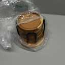 Wood Coasters for Drinks with Metal Holder, Wooden Coaster with Cork for Tabletop Protection, Drink Coasters for Coffee Table, 4.13 Inch, Set of 6 (Modern Coasters with Metal Holder)
