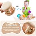 Zhanmai 5 Pieces Wooden Baby Toys Montessori Toys for Babies 0-6-12 Months Toy Rattles with Bells Baby Push Car Wooden Newborn Toy for Toddlers 1-3 Years Old Infant Boys and Girls Gifts