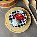 3 x Spoon Rest for Stove Top, 5.3 Inch Ceramic Spoon Holder for Kitchen Counter, Coffee Ladle Holder, Utensil Rest for Cooking, Housewarming Gifts (Black and White)