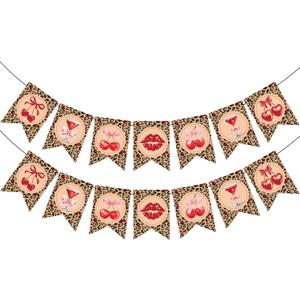2Pcs Cheetah Birthday Banner Cheetah Print Party Decorations Cheetah Print Birthday Decorations