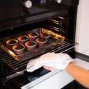 UXCELL 2-Piece Round Silicone Cake Molds, 9.8 Inch Nonstick & Quick Release for Layer, Smash & Cheese Cake, Light Green