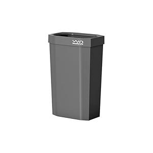 JOSUCLEN 1 Pack Small Trash Can, 4 Gallon Waste Basket, Plastic Trash Bin for Bathroom, Bedroom, Kitchen, Dorm, Office, Living Room(Gray)