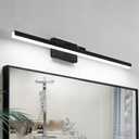 Modern Bathroom Vanity Light 40 inch, Rotatable, 32W Dimmable Led Bathroom Light Fixture Over Mirror, Black Vanity Light Bar
