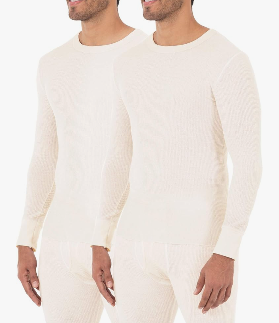 Fruit of the Loom Men's Classic Midweight Waffle Thermal Underwear Crew Top 2XL