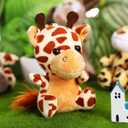 Sumind 12 Pieces Small Stuffed Animals Bulk Gifts Mini Stuffed Forest Jungle Animal Plush Toys 4.8 Inch Cute Elephant Lion Giraffe Tiger for Claw Machine Baby Shower Decorations(Sitting)