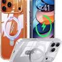 CASEKOO Ultra Magnetic Stand for iPhone 17 Pro Max Case Clear [Compatible with MagSafe] [16FT Military-Grade Protection] Transparent Slim Phone Ring 17 Pro Max Phone Cover 6.9 inch, Clear