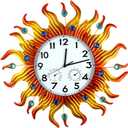 20 Inch Large Outdoor Clock with Thermometer and Hygrometer Combo, Silent Non-Ticking Sun Outdoor Wall Clock, Outdoor Clocks Waterproof for Patio, Garden, Kitchen, Living Room
