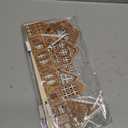 Rossesay Christmas Gingerbread House Tabletop Decorations with Light Wooden Christmas Village Centerpieces Gingerbread Xmas Decor for Table Farmhouse Rustic Xmas Decoration with Base