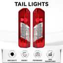 HECASA Pair Tail Light Compatible with 2015-2024 Ford Transit 150 250 350 350HD E-Transit Replacement for CK4Z-13405-G CK4Z-13404-K FO2800242 FO2801242 Rear Taillights Lamp Driver & Passenger Side