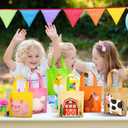 Sweetude 36 Pcs Farm Animal Party Favor Bags Barnyard Gift Goodie Treat Bags for Kids Farmhouse Reusable Non Woven Bag