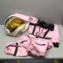 Spooktacular Creations Astronaut Costume with Helmet, Space Suit for Toddler, Kids Astronaut Halloween Costume for Cosplay (Medium (8-10 yrs), Pink)