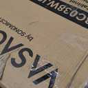 VASAGLE LIRY Collection - Shoe Cabinet, 3-Tier Storage Organizer, Shoe Shelf, Farmhouse Freestanding Cabinet, Height-Adjustable Shelf, 13.8 x 31.5 x 27.6 Inches, Rustic White ULBC038W01