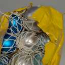 Chunful 9 Pcs Coastal Christmas Ball Tree Ornaments 3.15 Inch Ocean Sea Hanging Balls Nautical Fishing Float Ornaments for Christmas Holiday Party Favor Supplies