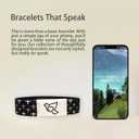 2 x Bible Verse Bracelets With NFCChristian Daily Bible Verse Bracelet for Women Men TeensWearable Scan God Scripture Bracelets Wristbands Religious Halloween Christmas Gifts (Black)