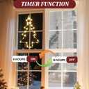 Christmas Tree Lights Battery Operated and USB Powered, Warm Light Up Window Christmas Decorations, 3 Packs String Lights for Walls, Windows, Christmas Trees, Eaves, Staircase Decorations