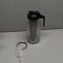 Cold Brew Mason Jar iced Coffee Maker, Durable Glass, - 64 oz (2 Quart / 1.9 Liter), With Handle& Stainless Steel Filter for Iced Brew Coffee, Lemonade, Ice Tea, Homemade Fruit Drinks Container (Black)